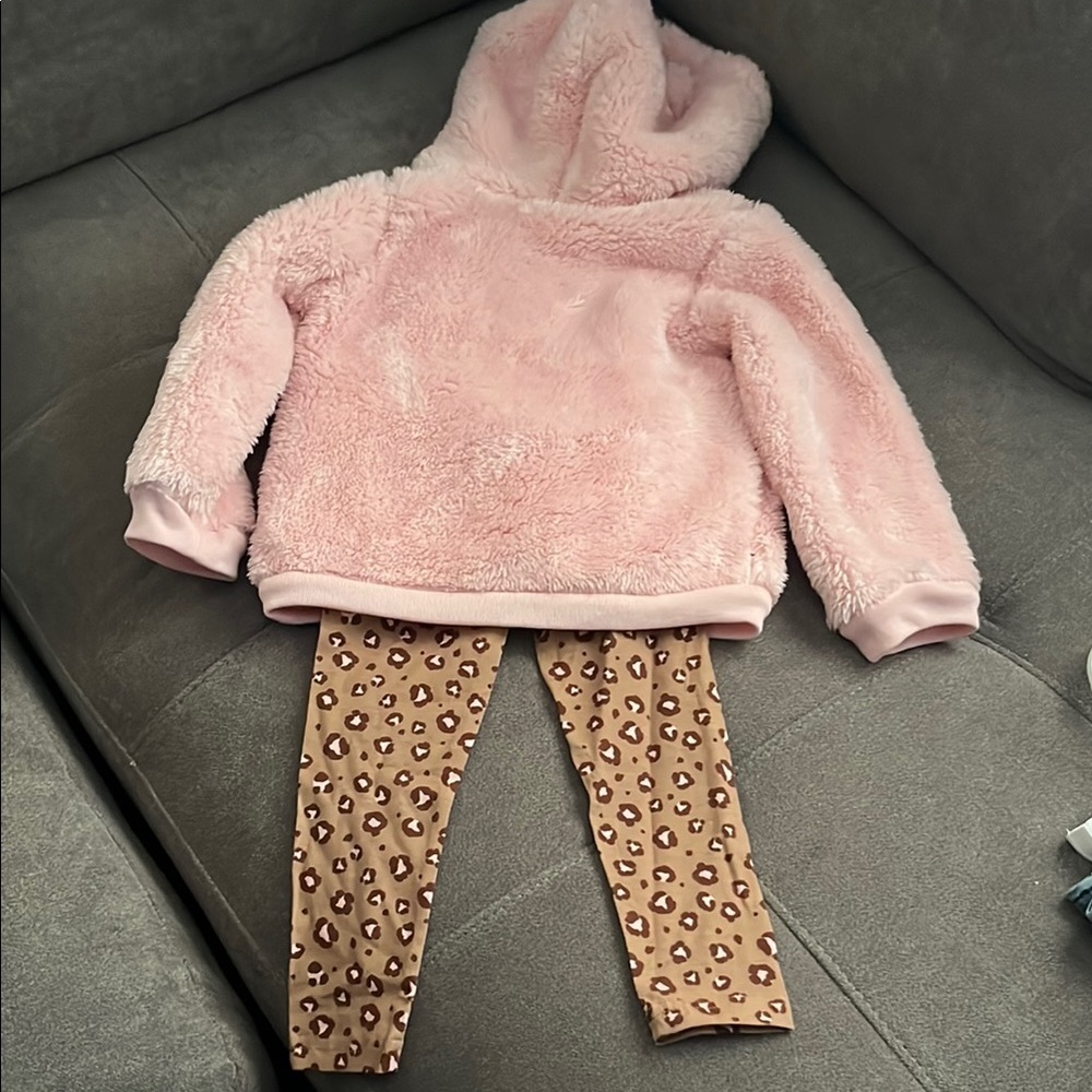 Carter's Pink Fuzzy Toddler Hoodie - Picture 6 of 7